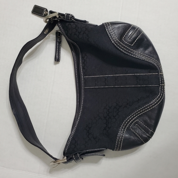 Coach Monogram Hobo Silver Snake Handle - Picture 6 of 6